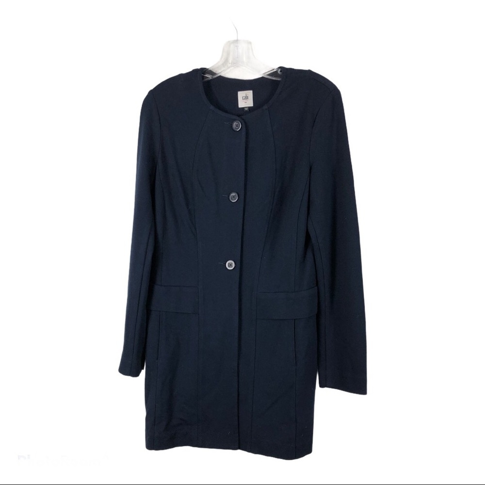 Cabi The Lido Cardigan Jacket Solid Navy Blue Long Sleeves Size S - Picture 8 of 11